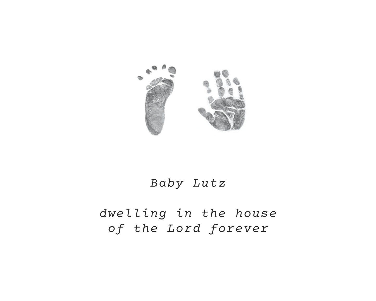 Miscarriage Keepsake Print - Biblical