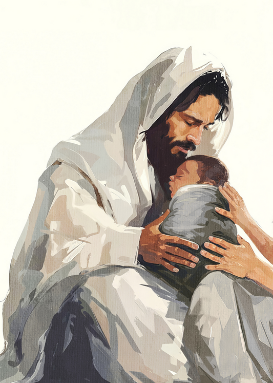 Jesus Holding Baby Artwork