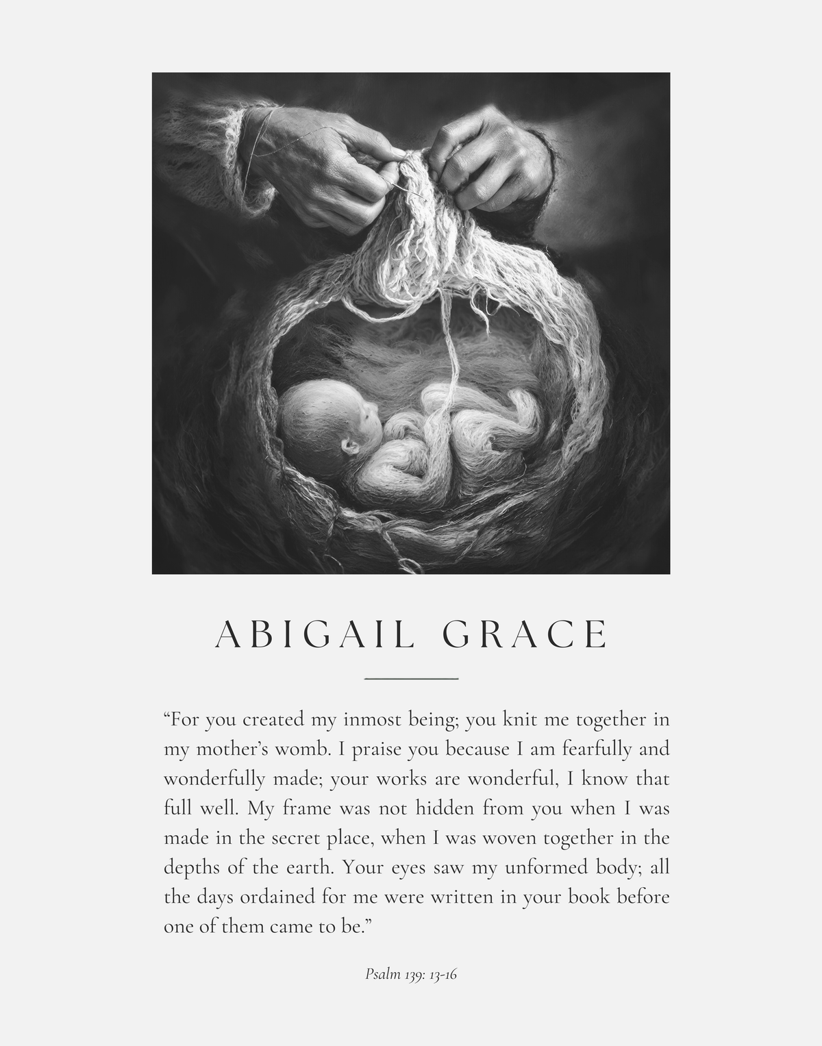 Knit Together Scripture Print