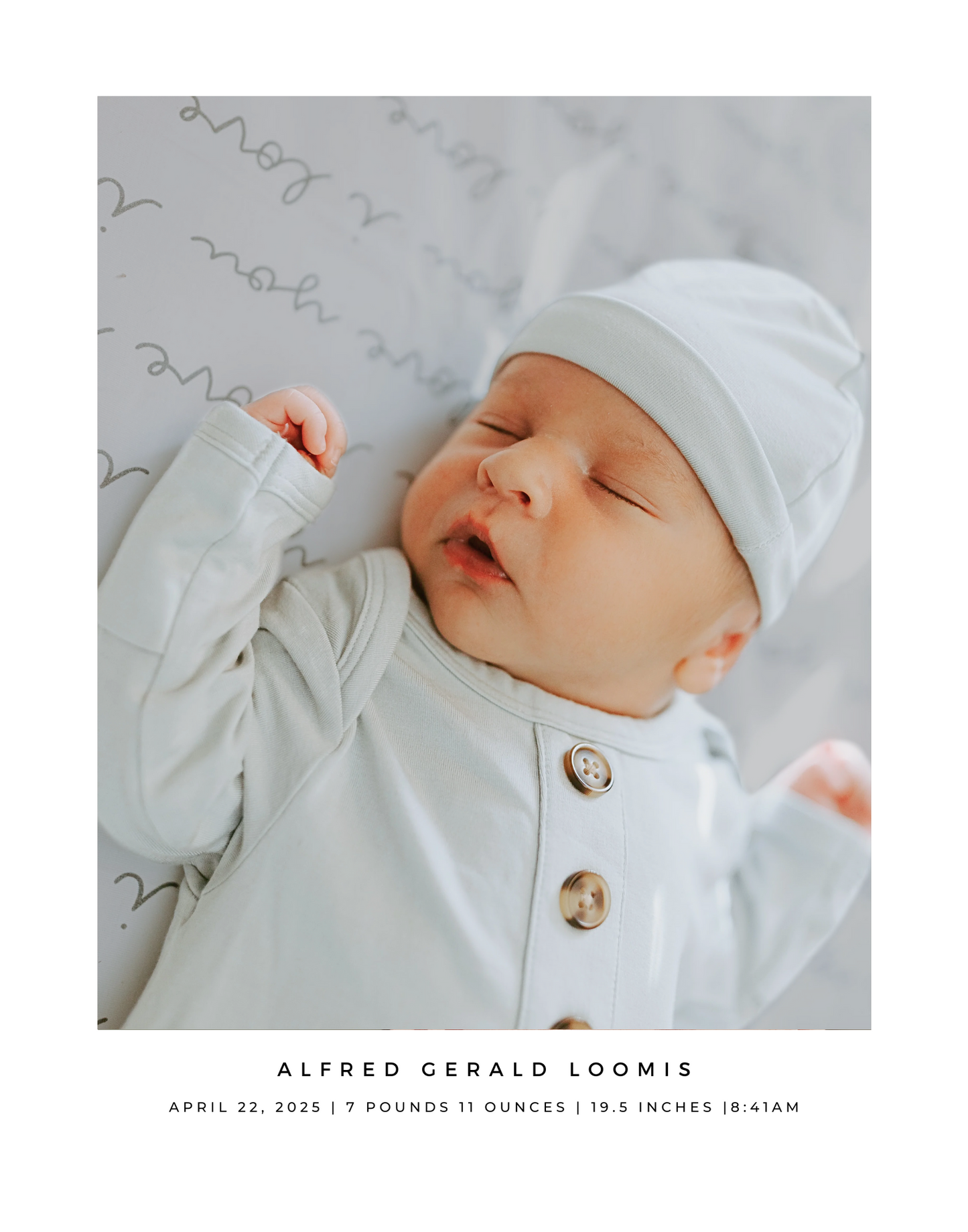 Simplistic Birth Print - Traditional
