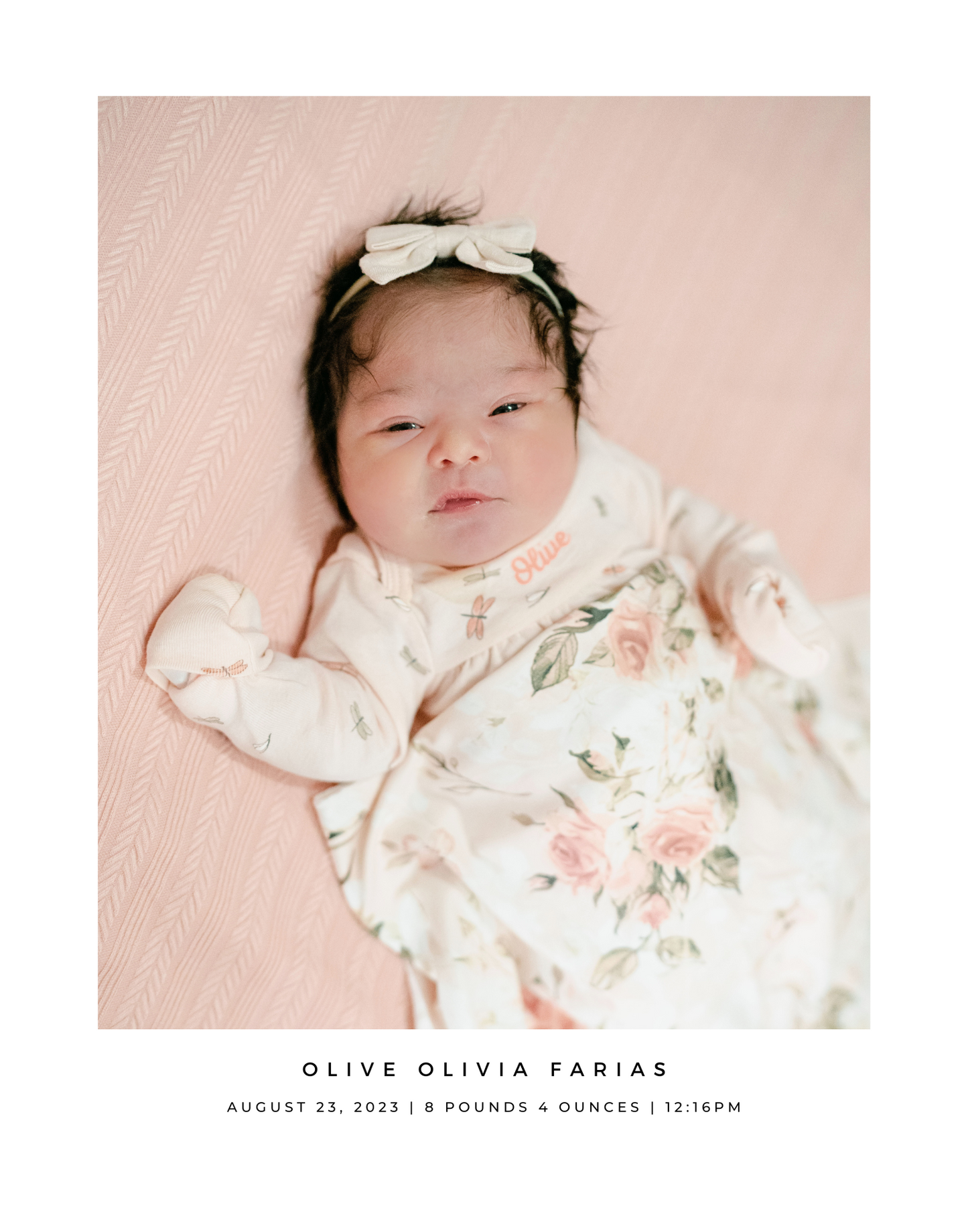 Simplistic Birth Print - Traditional