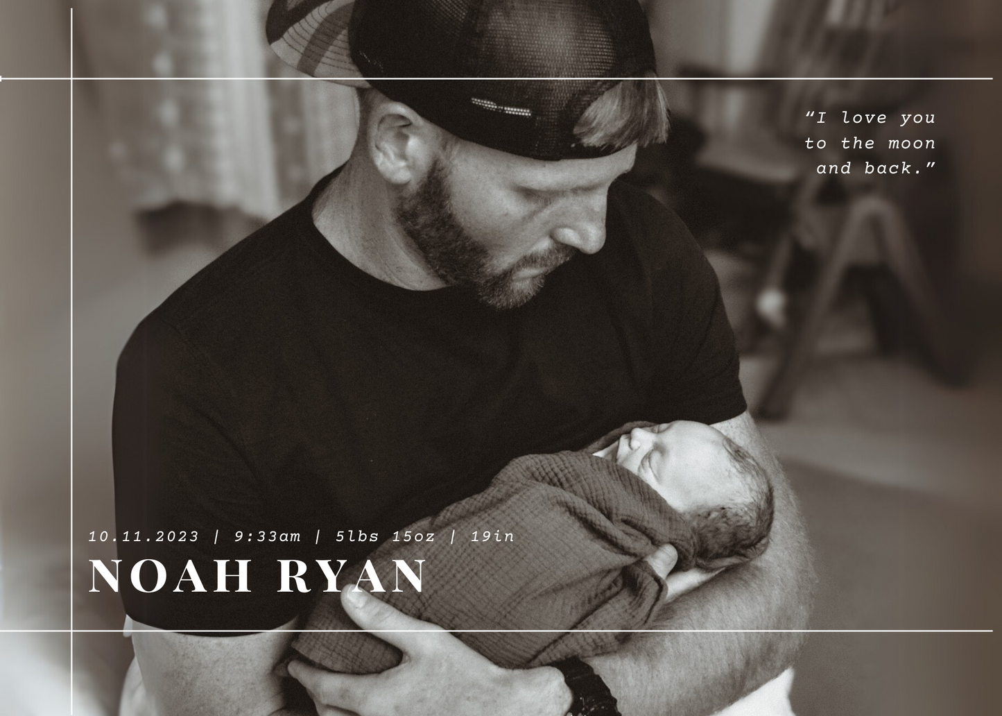 Desk Size Birth Print - Traditional