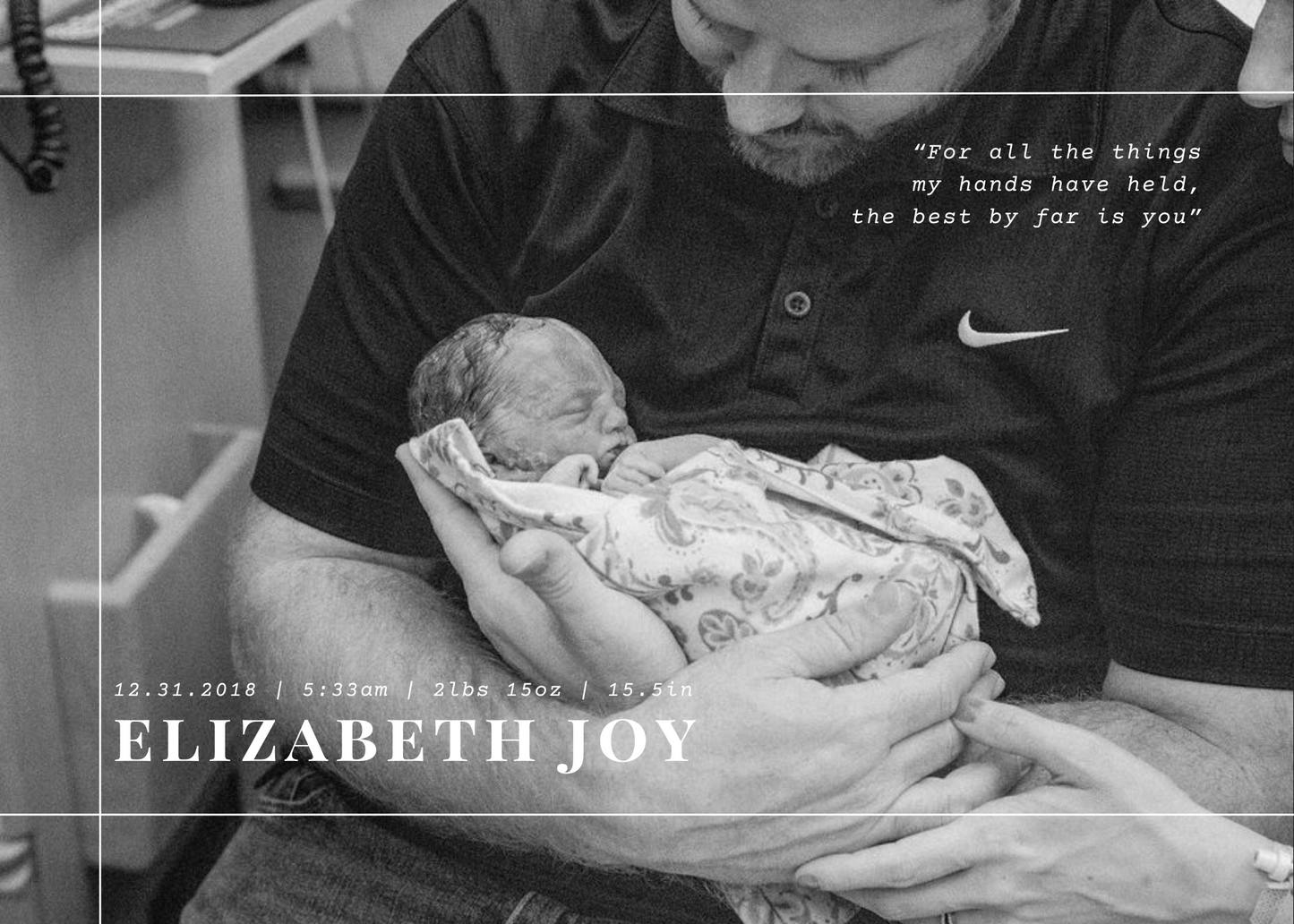 Desk Size Birth Print - Traditional