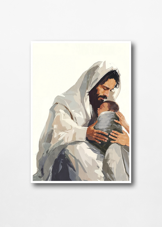Jesus Holding Baby Artwork
