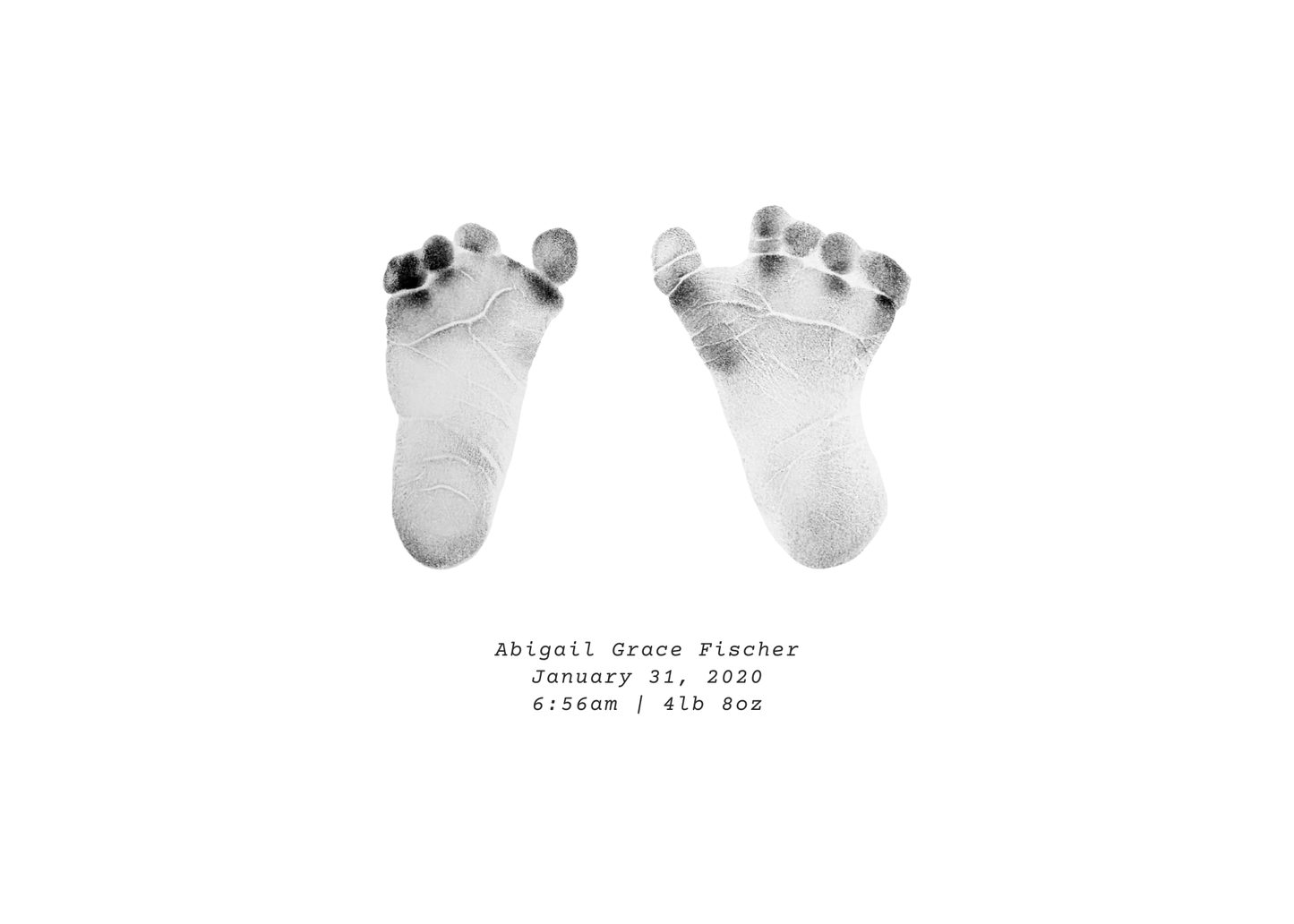 True-to-Size Handprint & Footprint Heirloom Keepsake