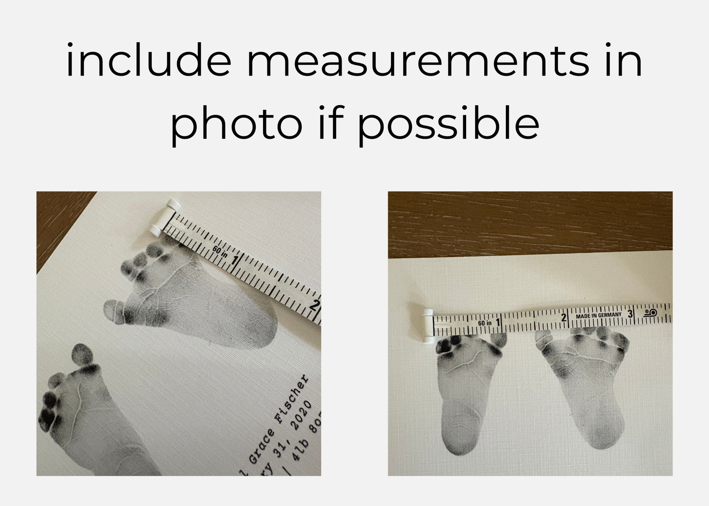 True-to-Size Handprint & Footprint Heirloom Keepsake