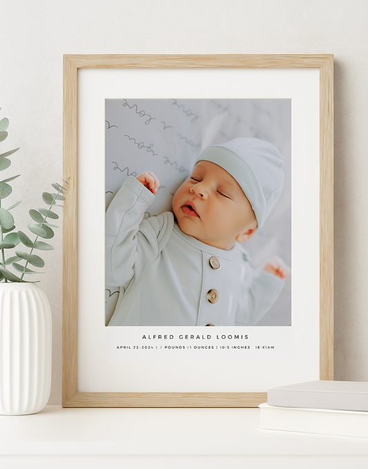 Simplistic Birth Print - Traditional